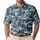Teal Winter Pine Forest Scene for Festive Golf Days, Holiday Outings, Nature Lovers Men's Polo Shirt - 1