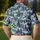 Teal Winter Pine Forest Scene for Festive Golf Days, Holiday Outings, Nature Lovers Men's Polo Shirt - 5