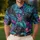 Black Cat Tropical Foliage For Resort Golf Days And Cat Lover Vacation Gift Ideas Men's Polo Shirt - 4