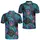 Black Cat Tropical Foliage For Resort Golf Days And Cat Lover Vacation Gift Ideas Men's Polo Shirt - 2