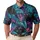 Black Cat Tropical Foliage For Resort Golf Days And Cat Lover Vacation Gift Ideas Men's Polo Shirt - 1