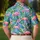 Pink Flamingo Tropical Garden Scene for Golf Days and Summer Travel, Women’s Style Men's Polo Shirt - 5