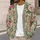 Sage Green Pink Rose Florals for Cozy Autumn Layering and Everyday Women's Style All-over Print Knitted Cardigan - 5