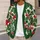 Holly Leaves and Red Berries for Cozy Winter Days and Cheerful Seasonal Style All-over Print Knitted Cardigan - 5