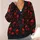 Red Engraved Skull And Chain Motifs For Gothic Streetwear And Halloween Night Out All-over Print Knitted Cardigan - 4