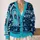 Pixel Christmas Door and Merry Winter Holiday Cheer for Festive Seasonal Gatherings All-over Print Knitted Cardigan - 2