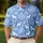 Blue Dog and Floral Golf Style for Women, Fairway Days and Weekend Outdoor Leisure Men's Polo Shirt - 4