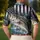 Bass Fishing Flag And Leaping Largemouth Scene For Angling Gifts, Dad, And Lake Days Men's Polo Shirt - 5