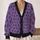 Purple Haunted Mansion Skulls and Cobwebs for Spooky Season and Halloween Party Fans All-over Print Knitted Cardigan - 2