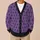 Purple Haunted Mansion Skulls and Cobwebs for Spooky Season and Halloween Party Fans All-over Print Knitted Cardigan - 6