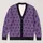 Purple Haunted Mansion Skulls and Cobwebs for Spooky Season and Halloween Party Fans All-over Print Knitted Cardigan - 1
