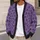 Purple Haunted Mansion Skulls and Cobwebs for Spooky Season and Halloween Party Fans All-over Print Knitted Cardigan - 5