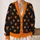 Mickey Mouse Pumpkin Halloween Outfit for Spooky Season and Autumn Theme Park Trips All-over Print Knitted Cardigan - 2