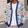 Multicolor Doodle Flowers And Hearts For Colorful Everyday Layering For Women All-over Print Knitted Cardigan - 5