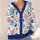 Multicolor Doodle Flowers And Hearts For Colorful Everyday Layering For Women All-over Print Knitted Cardigan - 4