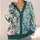 Pastel Wildflower Bouquet in Aqua Tones for Romantic Vacation Layering, Women’s Daily Wear All-over Print Knitted Cardigan - 4