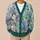 Pastel Wildflower Bouquet in Aqua Tones for Romantic Vacation Layering, Women’s Daily Wear All-over Print Knitted Cardigan - 6