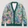 Pastel Wildflower Bouquet in Aqua Tones for Romantic Vacation Layering, Women’s Daily Wear All-over Print Knitted Cardigan - 1