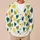 Teal Yellow Green Heart Motif for Spring Vacation and Everyday Layering, Plus Size Women All-over Print Knitted Cardigan - 6