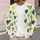 Teal Yellow Green Heart Motif for Spring Vacation and Everyday Layering, Plus Size Women All-over Print Knitted Cardigan - 5