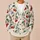 Watercolor Cherries And Blue Blossoms For Casual Autumn Outings And Vacation Style All-over Print Knitted Cardigan - 6