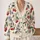 Watercolor Cherries And Blue Blossoms For Casual Autumn Outings And Vacation Style All-over Print Knitted Cardigan - 2