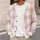 Blush Pink Plaid Checks for Cozy Fall Layering, Feminine Everyday Style for Women All-over Print Knitted Cardigan - 5