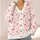 Pink Watercolor Hearts for Romantic Outings and Valentine Gifting, Women and Girls All-over Print Knitted Cardigan - 4
