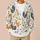 Watercolor Roosters and Hens with Garden Blooms for Relaxed Farmhouse Layering Women All-over Print Knitted Cardigan - 6