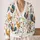Watercolor Roosters and Hens with Garden Blooms for Relaxed Farmhouse Layering Women All-over Print Knitted Cardigan - 2