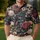 Floral Skull Garden Motif for Gothic Festival Style and Alternative Women Wardrobes Men's Polo Shirt - 4