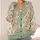 Mint Sage Floral Tea Cup Bow Motif For Cozy Autumn Vacations And Date Nights Women All-over Print Knitted Cardigan - 4