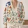 Colorful Butterfly Floral Motifs for Relaxed Everyday Layering and Bohemian Style All-over Print Knitted Cardigan - 2