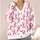 Pink Ribbon Awareness Motifs for Support Events and Everyday Layering for Women and Friends All-over Print Knitted Cardigan - 4