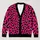 Black Skull And Leopard Spots For Edgy Everyday Layering, Women's Autumn Style Look All-over Print Knitted Cardigan - 1