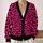 Black Skull And Leopard Spots For Edgy Everyday Layering, Women's Autumn Style Look All-over Print Knitted Cardigan - 2