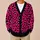 Black Skull And Leopard Spots For Edgy Everyday Layering, Women's Autumn Style Look All-over Print Knitted Cardigan - 6