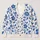 Cobalt Blue Floral Blooms For Everyday Layering And Elegant Fall Outfits For Women All-over Print Knitted Cardigan - 1