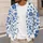 Cobalt Blue Floral Blooms For Everyday Layering And Elegant Fall Outfits For Women All-over Print Knitted Cardigan - 5