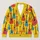 Colorful Guitar Motifs for Music Lovers and Casual Holiday Outings, Vibrant Style All-over Print Knitted Cardigan - 1