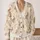 Brown Rabbit Meadow Motifs for Spring Getaways and Casual Layering, Nature Lovers All-over Print Knitted Cardigan - 2