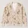 Brown Rabbit Meadow Motifs for Spring Getaways and Casual Layering, Nature Lovers All-over Print Knitted Cardigan - 1