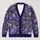 Lavender Floral Botanical Garden for Spring Vacations and Elegant Everyday Layering All-over Print Knitted Cardigan - 1
