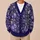 Lavender Floral Botanical Garden for Spring Vacations and Elegant Everyday Layering All-over Print Knitted Cardigan - 6