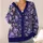Lavender Floral Botanical Garden for Spring Vacations and Elegant Everyday Layering All-over Print Knitted Cardigan - 4