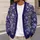 Lavender Floral Botanical Garden for Spring Vacations and Elegant Everyday Layering All-over Print Knitted Cardigan - 5