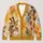 Watercolor Giraffe Portraits for Casual Bohemian Layering and Everyday Safari Style All-over Print Knitted Cardigan - 1