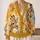 Watercolor Giraffe Portraits for Casual Bohemian Layering and Everyday Safari Style All-over Print Knitted Cardigan - 2