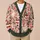 Santa Claus Botanical Holiday Cheer for Cozy Christmas Gatherings and Winter Wear All-over Print Knitted Cardigan - 6