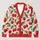 Red Cherry Botanical Motifs for Casual Layering and Weekend Style for Women Everywhere All-over Print Knitted Cardigan - 1